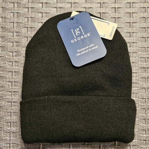 🤖♡George Black Ribbed Cuff Beanie - Picture 4 of 5